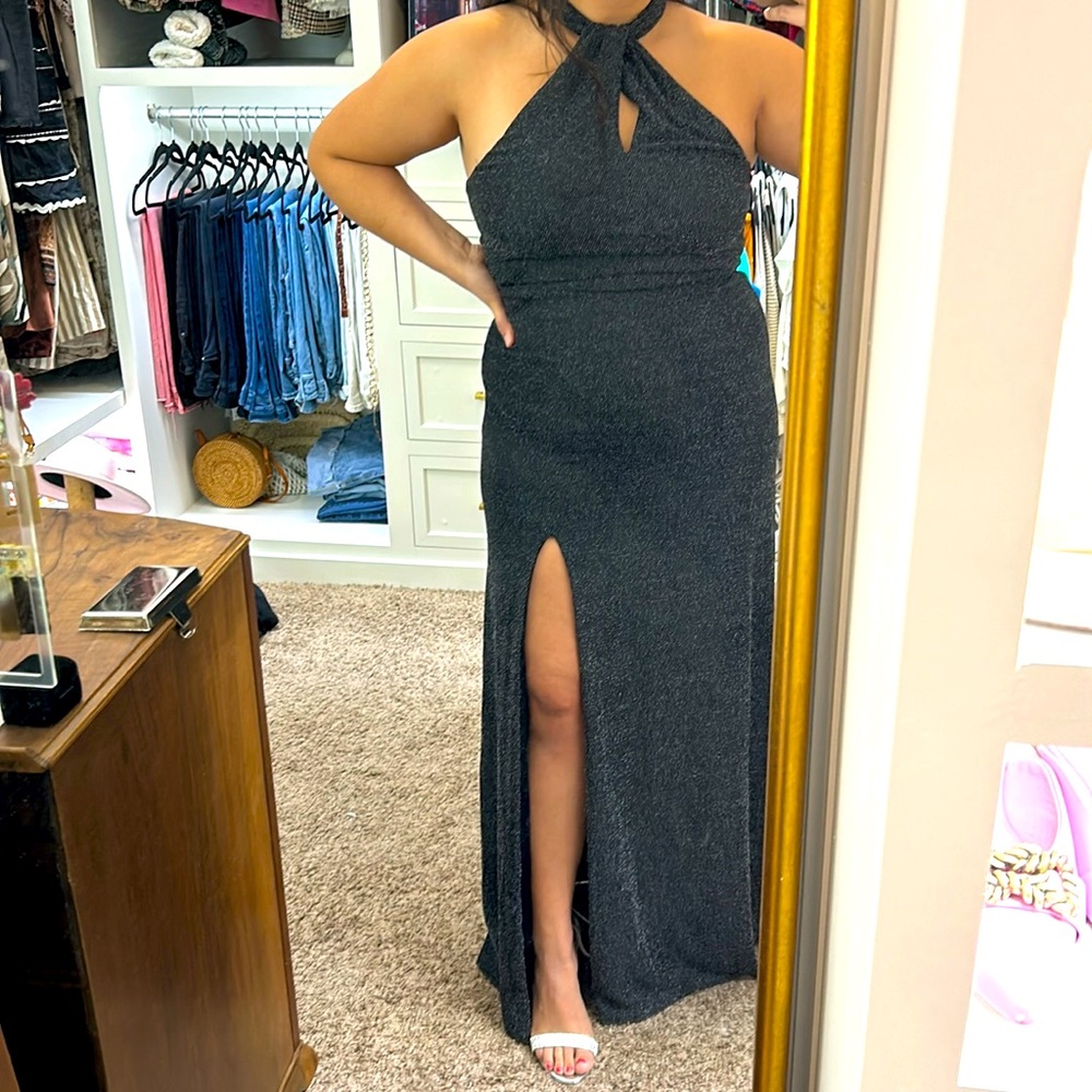 Lulus Formal Black Sparkle Dress XL